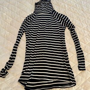 Zara Black and White Striped Top